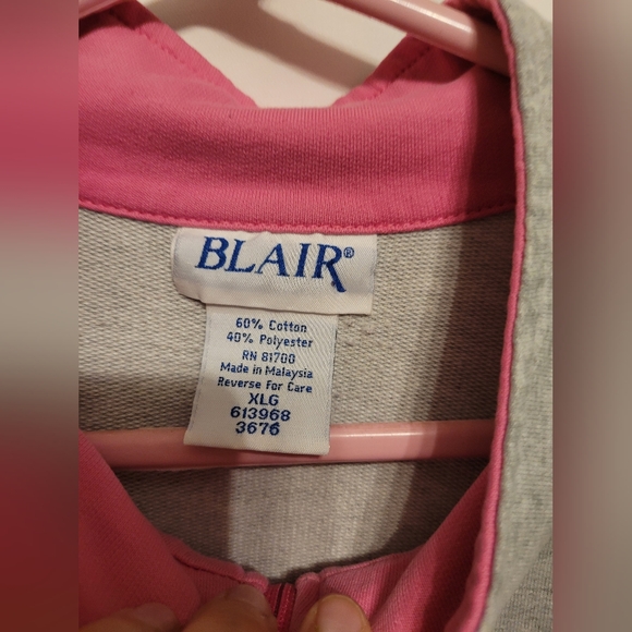 Grey/pink XL zip up jacket with pockets - Picture 7 of 12